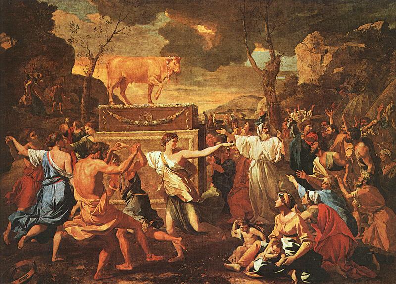 Nicolas Poussin The Adoration of the Golden Calf oil painting picture